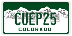 CUEP25  license plate in CO