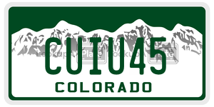 CUIU45  license plate in CO