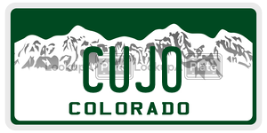 CUJO license plate in Colorado