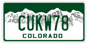 CUKW78  license plate in CO