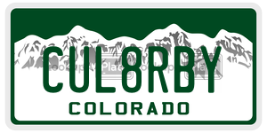 CUL8RBY  license plate in CO
