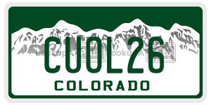 CUOL26  license plate in CO