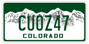 CUOZ47  license plate in CO