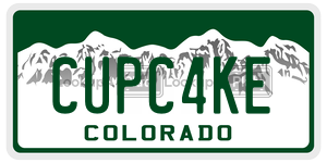 CUPC4KE  license plate in CO