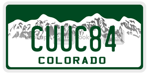 CUUC84  license plate in CO