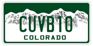 CUVB10  license plate in CO
