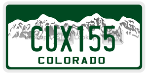 CUX155  license plate in CO