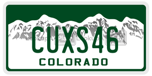 CUXS46  license plate in CO