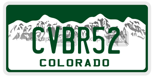 CVBR52  license plate in CO