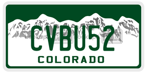 CVBU52 license plate in Colorado