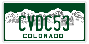 CVDC53  license plate in CO