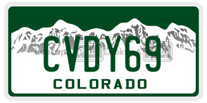 CVDY69 license plate in Colorado