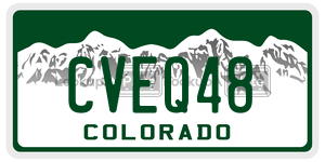 CVEQ48  license plate in CO
