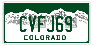 CVFJ69  license plate in CO