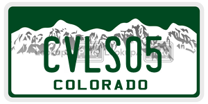 CVLS05  license plate in CO