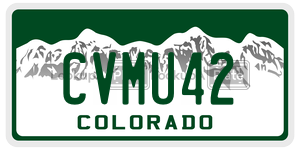 CVMU42  license plate in CO