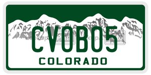CVOB05  license plate in CO