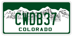 CWDB37  license plate in CO