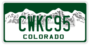 CWKC95  license plate in CO