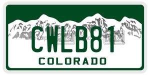CWLB81  license plate in CO