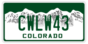 CWLW43  license plate in CO
