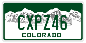 CXPZ46  license plate in CO