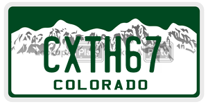 CXTH67  license plate in CO