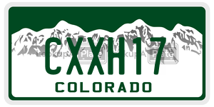 CXXH17  license plate in CO