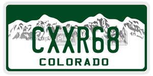 CXXR68 license plate in Colorado