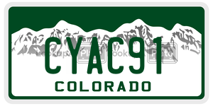 CYAC91  license plate in CO