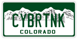 CYBRTNK  license plate in CO