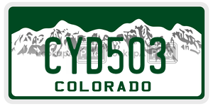 CYD503 license plate in Colorado