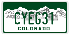 CYEG31  license plate in CO