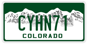 CYHN71  license plate in CO