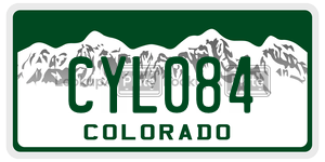 CYL084  license plate in CO
