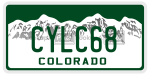 CYLC68  license plate in CO