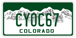 CYOC67  license plate in CO