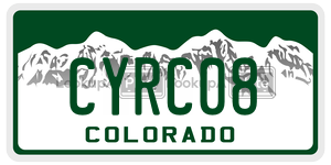 CYRC08  license plate in CO
