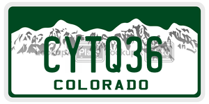 CYTQ36  license plate in CO