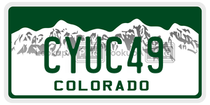 CYUC49  license plate in CO