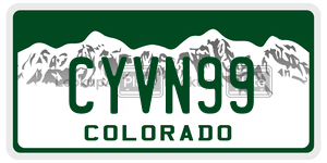 CYVN99  license plate in CO
