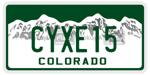 CYXE15  license plate in CO