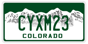 CYXM23  license plate in CO