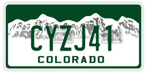 CYZJ41  license plate in CO
