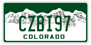 CZBI97  license plate in CO