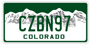 CZBN97  license plate in CO