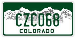 CZC068  license plate in CO