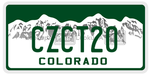 CZCT20  license plate in CO