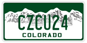 CZCU24  license plate in CO