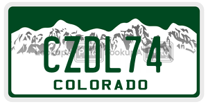 CZDL74  license plate in CO